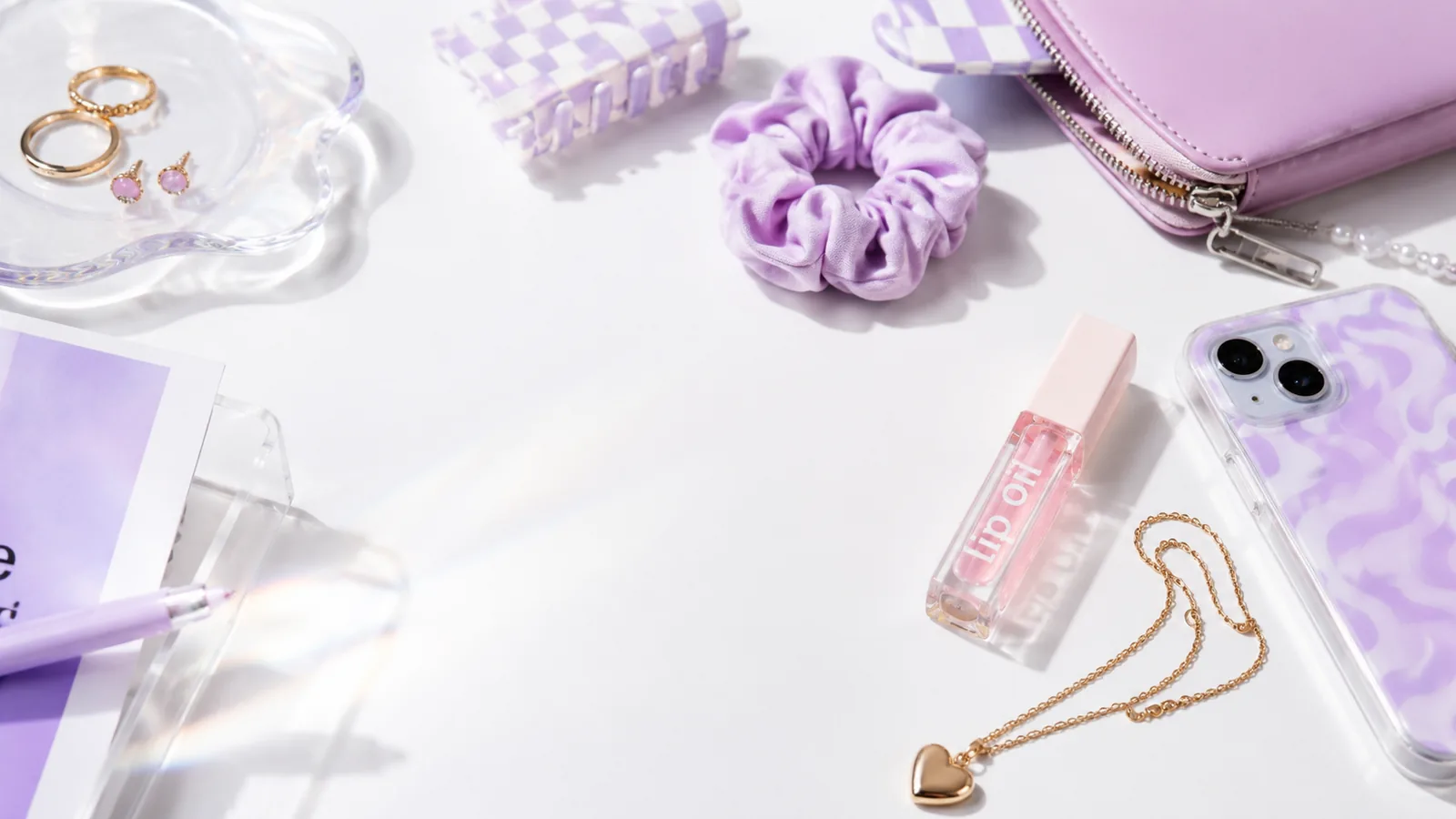 Little Blush sieraden, beauty en accessoires compositie